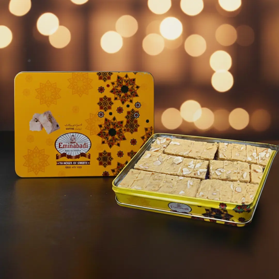Eminabadi Khoya Barfi Made with Pure Milk, Khoya and Desi Ghee - Image 4
